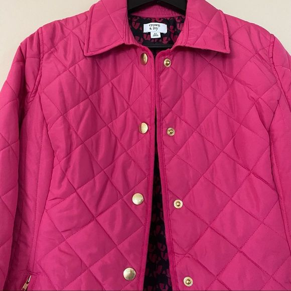 Crown and Ivy Fuchsia Quilted Style Jacket Brand New - Picture 4 of 12